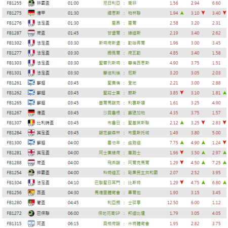 2024 / 02 / 08 ( 星期四 ) 主客和賠率分析